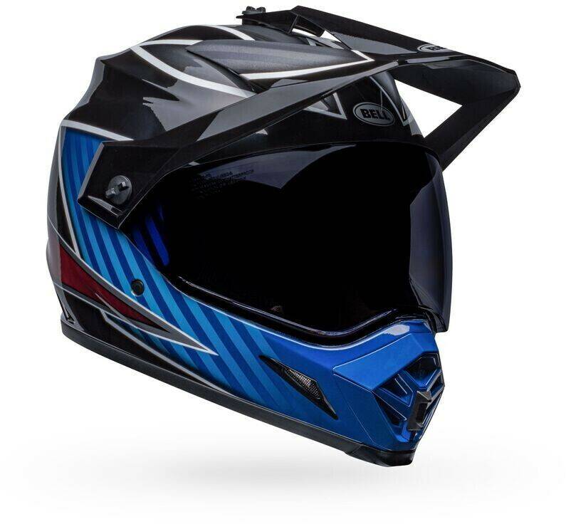 Stahlgruber Bell MX-9 AdventureMips Dalton Gloss Black/Blue Bell MX-9 Adventure