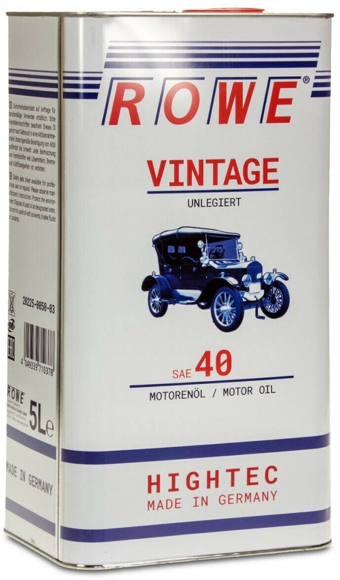 Stahlgruber ROWE Hightec Vintage SAE 40 Unlegiert5 l ROWE Hightec Vintage SAE 40 Unlegiert