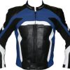 Motorradjacken Stahlgruber German Wear Lederjacke GW409Jschwarz/blau/weiß