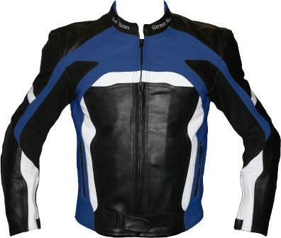 Motorradjacken Stahlgruber German Wear Lederjacke GW409Jschwarz/blau/weiß