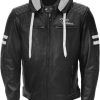 Stahlgruber Rusty Stitches JariHooded schwarz/weiß Motorradjacken