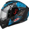 Stahlgruber NZI Trendy Full Face Helmet Blau/Schwarz Motorradhelme