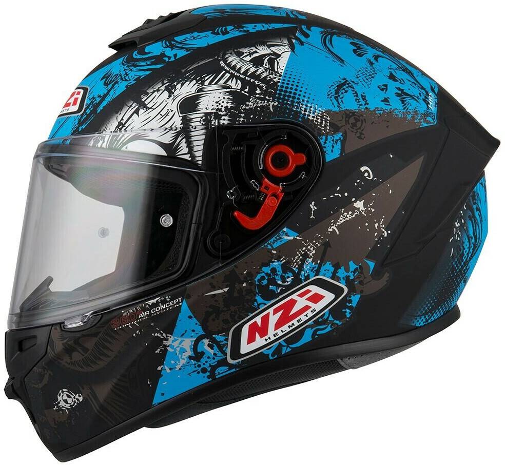 Stahlgruber NZI Trendy Full Face Helmet Blau/Schwarz Motorradhelme