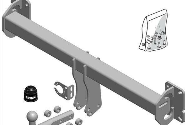 Stahlgruber Brink Anhängevorrichtung mit starrem Kugelkopf für Volvo Xc90 II T6 (605800) Anhängerkupplungen & Elektrosätze