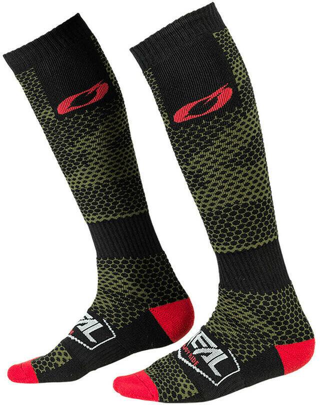 Motorrad Unterwäsche Stahlgruber O'Neal Pro Covert Motocross Socken schwarz/grün