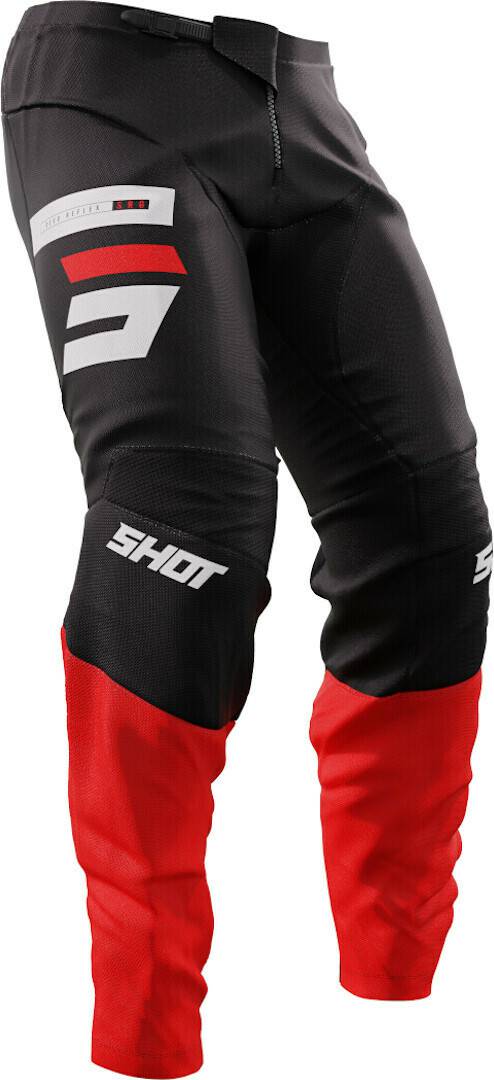 Stahlgruber Shot Devo Reflex Motocross Hose black/rot Motorradhosen