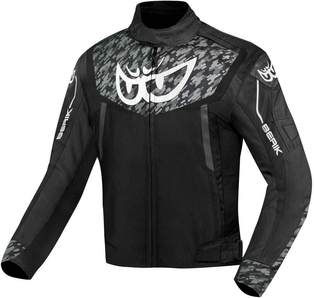 Motorradjacken Stahlgruber Berik Camo Street Jacke schwarz/weiss