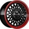 Borbet B (7x17) Stahlgruber Borbet B (7x17)black rim red polished