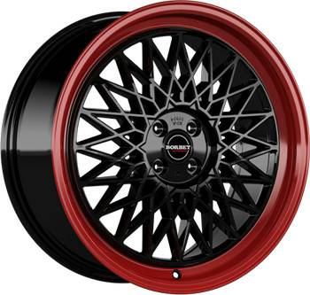 Borbet B (7x17) Stahlgruber Borbet B (7x17)black rim red polished