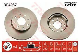 Stahlgruber TRW DF4037 Auto-Bremsanlagen