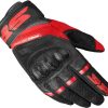 Stahlgruber Spidi Power Carbon Handschuhe schwarz/rot Motorradhandschuhe