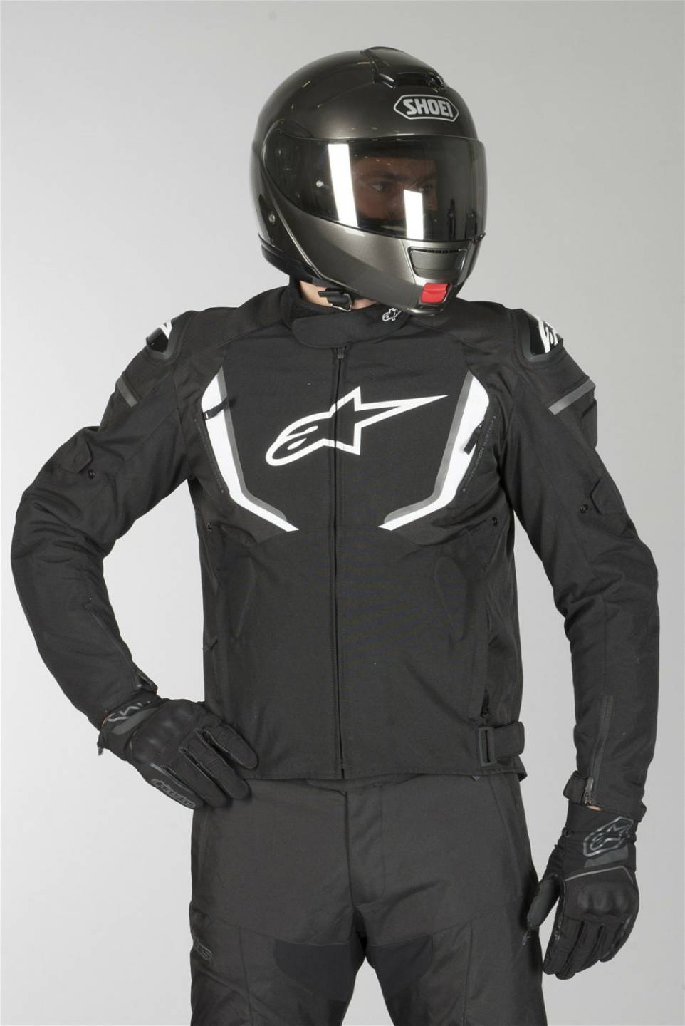 Motorradjacken Stahlgruber Alpinestars T-GP R V2 Jackeschwarz/weiss