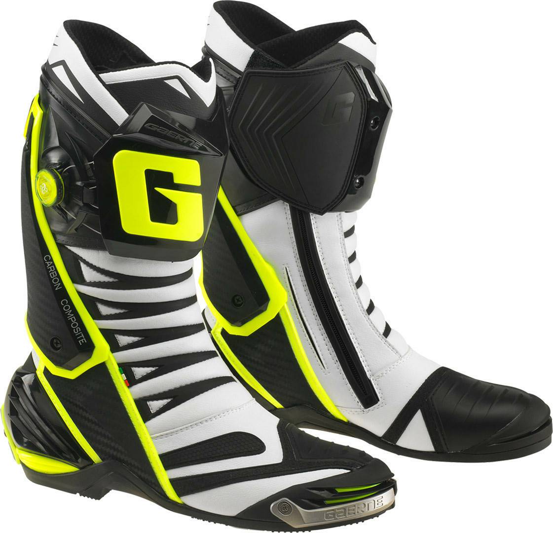 Stahlgruber Gaerne GP1 EvoWhite/Black/Yellow Motorradstiefel