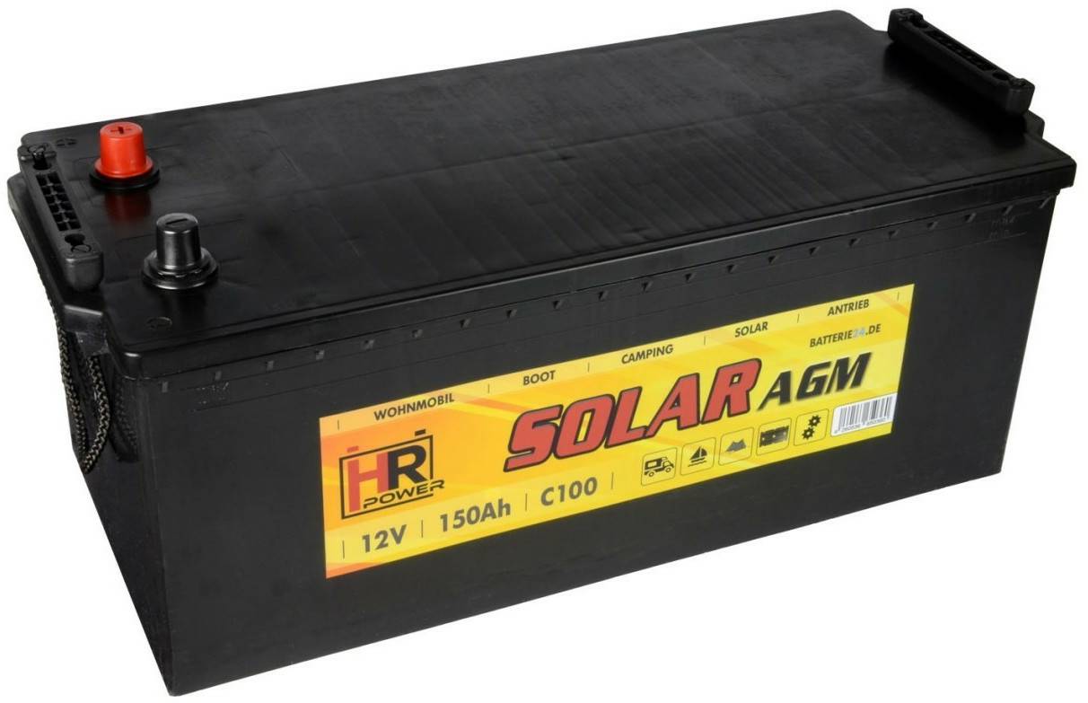 Motorradbatterien Stahlgruber HR Bike Power Solar AGM 150Ah