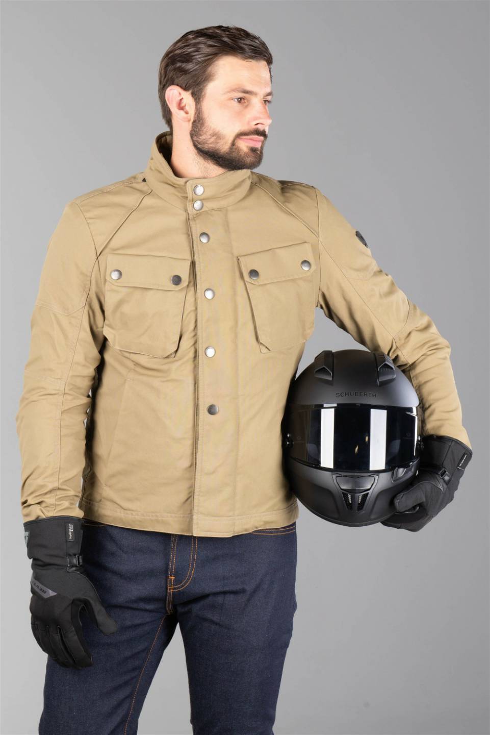 Motorradjacken Stahlgruber REV'IT! Bowery Jackebeige