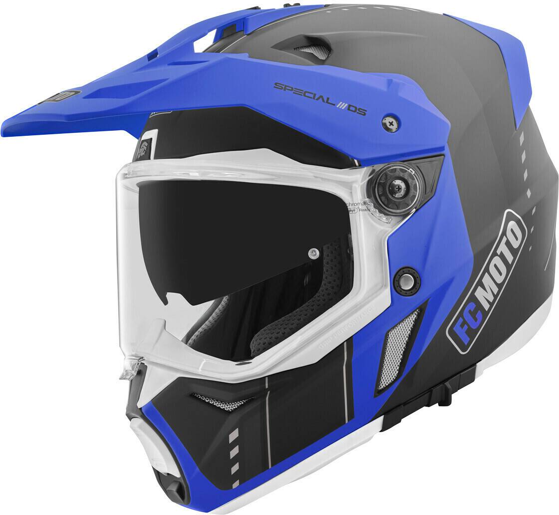 Motorradhelme Stahlgruber FC-Moto Merkur Pro Air Enduro schwarz/blau