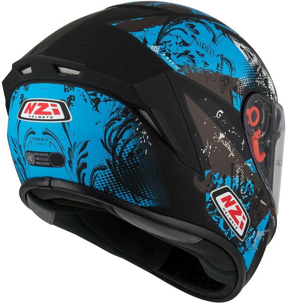 Stahlgruber NZI Trendy Full Face Helmet Blau/Schwarz Motorradhelme