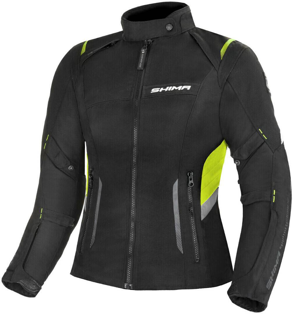 Stahlgruber Shima Rush Wasserdichte Damen Jacke schwarz/gelb Motorradjacken