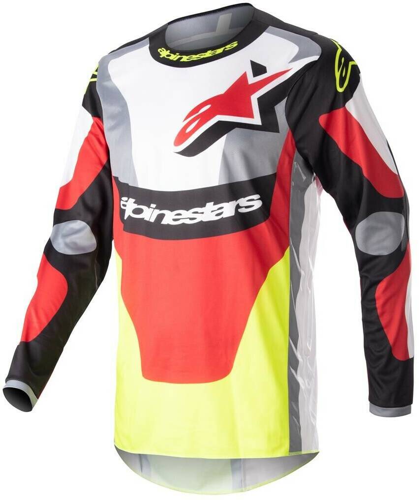 Motocross-Jerseys Stahlgruber Alpinestars Fluid Agent schwarz/rot/gelb