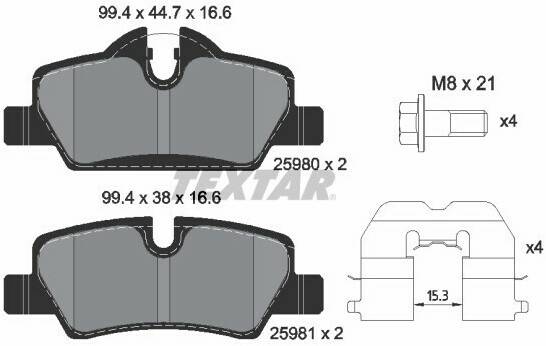 Stahlgruber Textar 2598001 Auto-Bremsanlagen