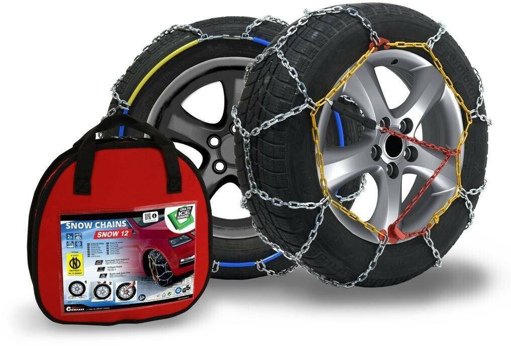 Schneeketten Stahlgruber Compass SNOW 12mm für Reifen 205/70 R15 ÖNORM, geprüft (100) 1 Paar, Extra Stark