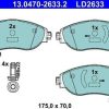 Stahlgruber ATE Bremsbelagsatz - Scheibenbremse Ceramic vorne rechts links für VW Passat Arteon Tiguan (13.0470-2633.2) Auto-Bremsanlagen