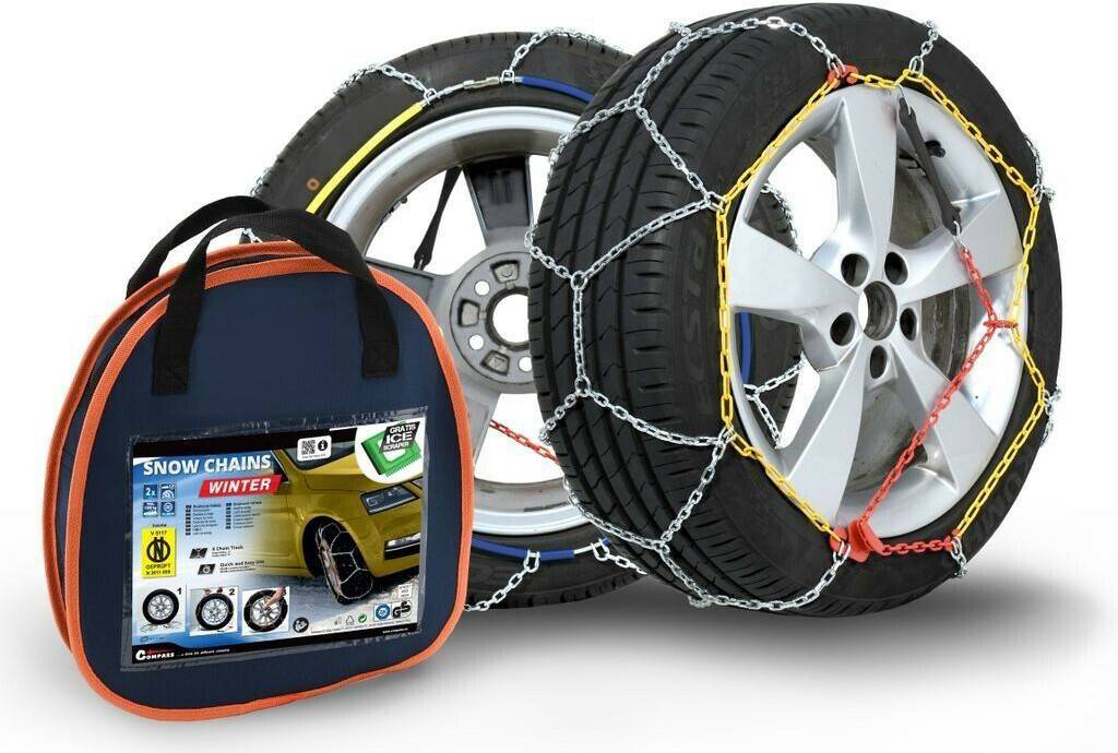 Schneeketten Stahlgruber Compass WINTER für Reifen 165/60 R15 geprüft (x50) 1 Paar