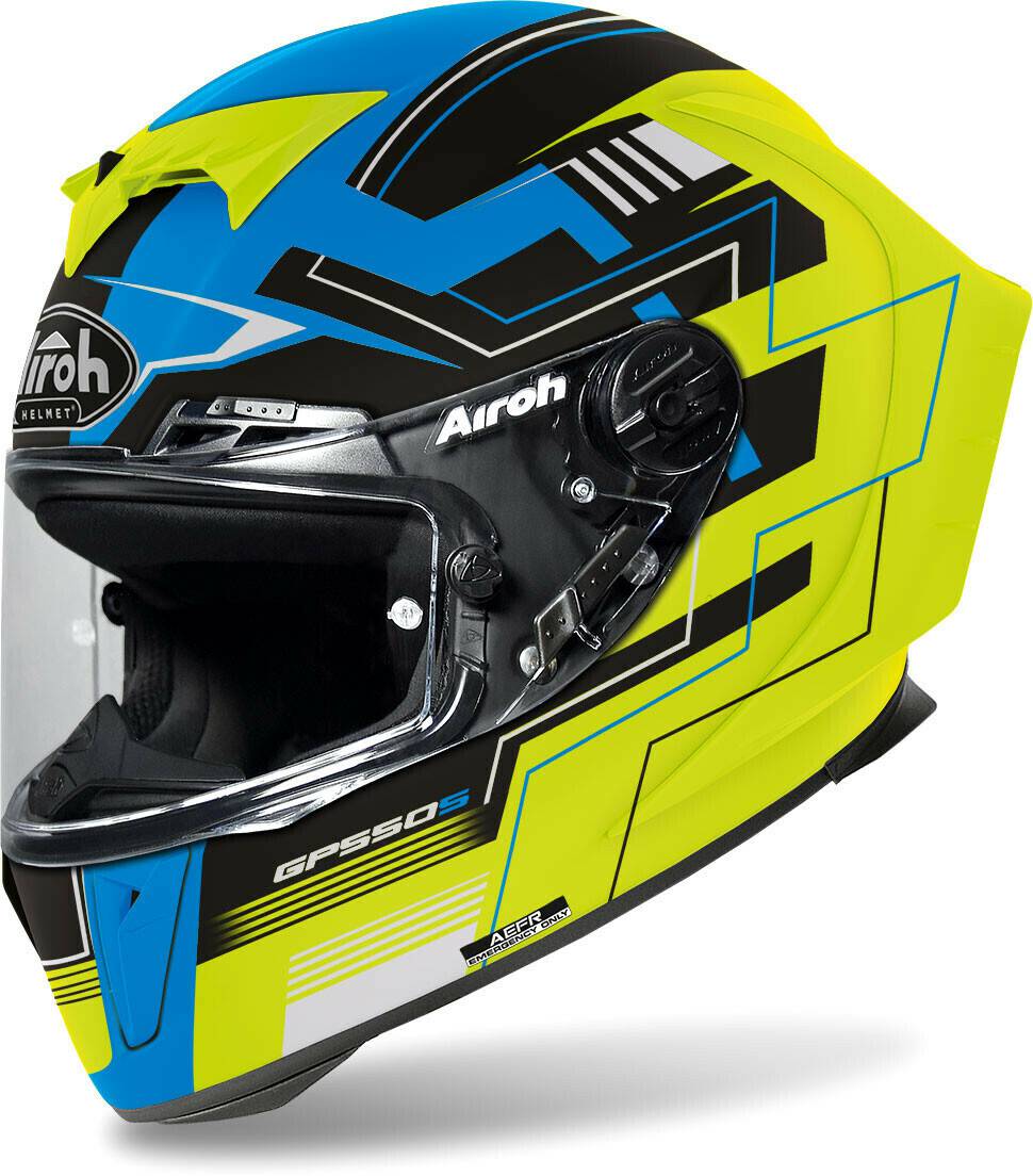 Stahlgruber Airoh GP550 SChallenge Blue/Yellow Matt Airoh GP550 S