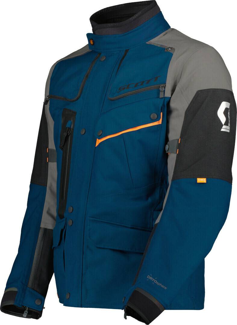 Stahlgruber Scott Voyager Dryo Jacke grau-blau Motorradjacken