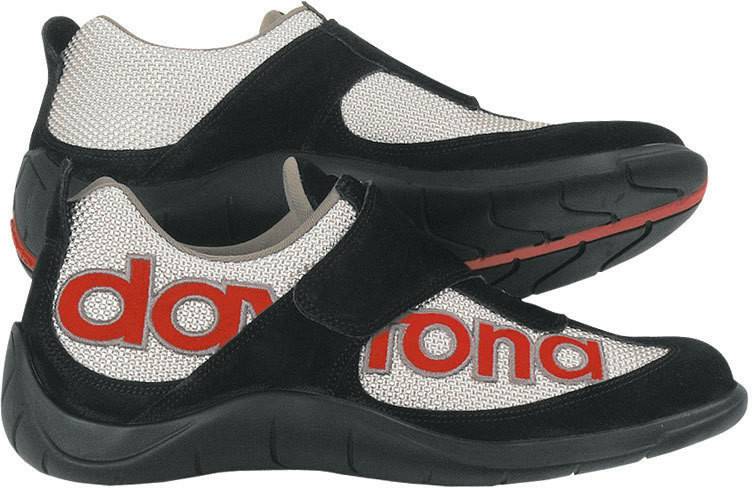 Stahlgruber Daytona Moto Funschwarz/silber/rot Motorradstiefel