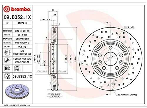 Stahlgruber Brembo 09.B352.1X Auto-Bremsanlagen