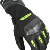 Stahlgruber Macna Tempo perforierte Motorrad Handschuhe schwarz/gelb Motorradhandschuhe