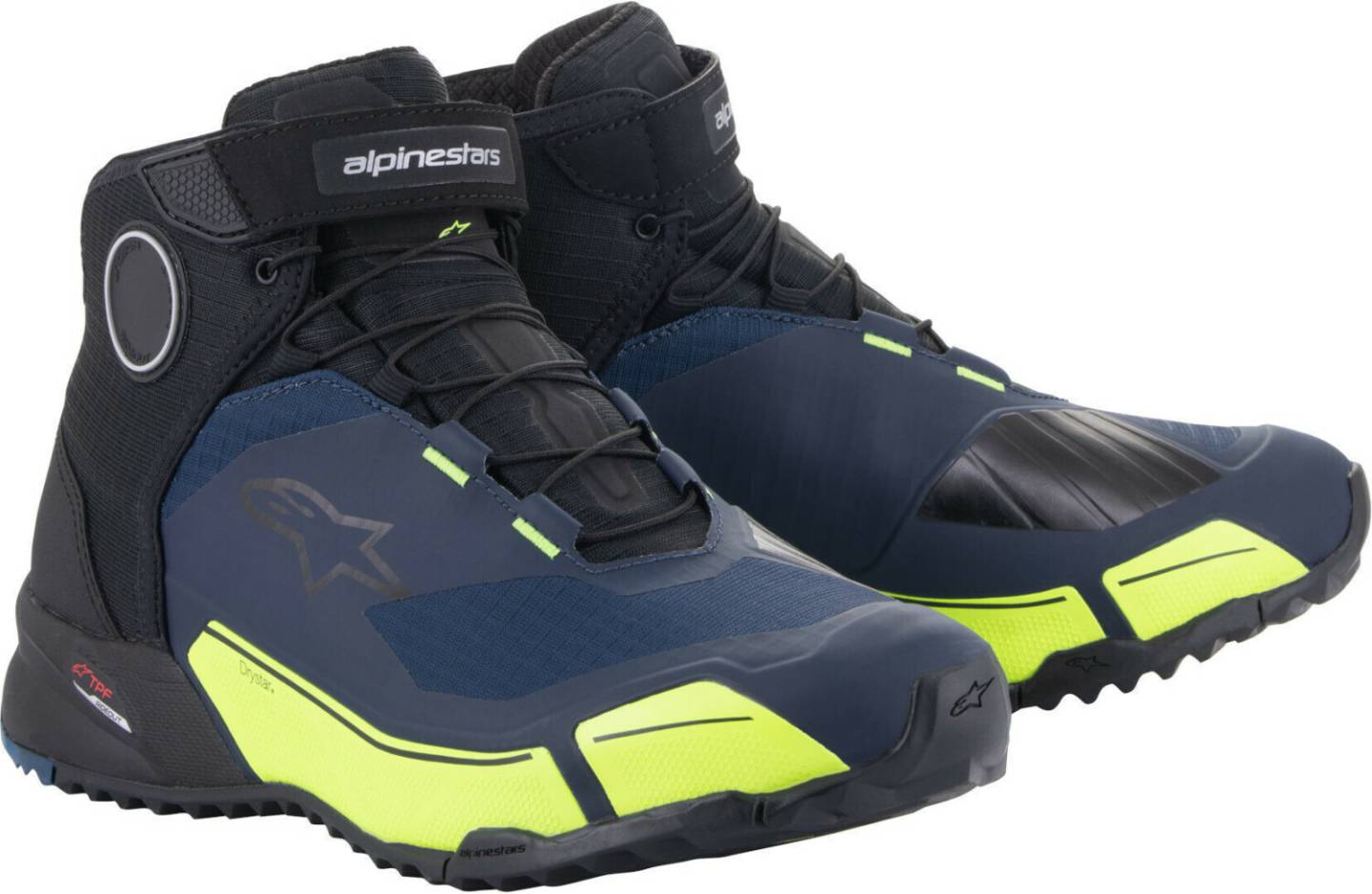 Stahlgruber Alpinestars CR-X Drystarblack/blue/yellow Motorradstiefel