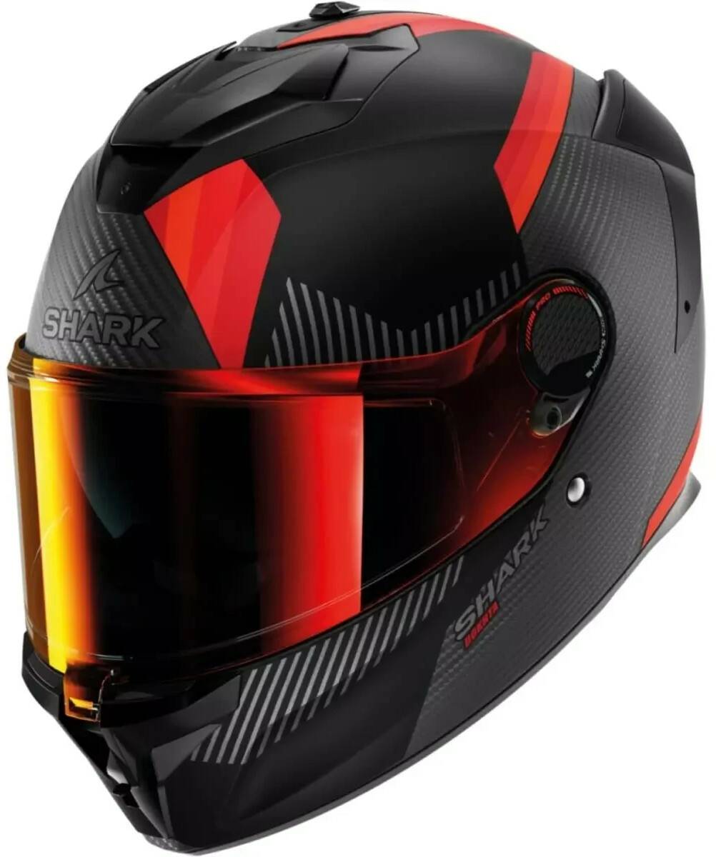 Stahlgruber SHARK Spartan GT ProCarbon Dokhta matt black/red SHARK Spartan GT Pro