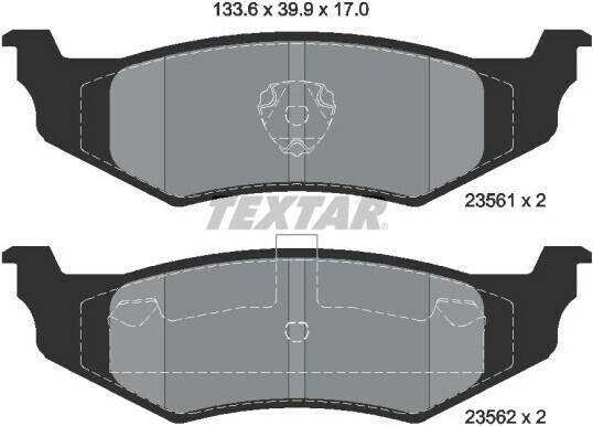 Auto-Bremsanlagen Stahlgruber Textar 2356102