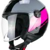 Stahlgruber CGM 167r Flo Step Open Face HelmetGlossy grau/rosa CGM 167r Flo Step Open Face Helmet