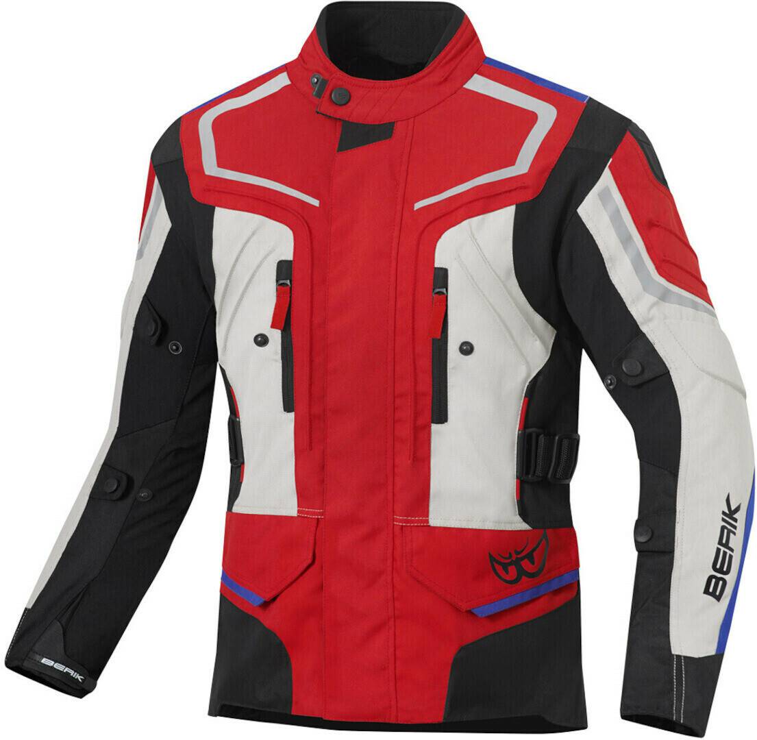 Stahlgruber Berik Rallye Wasserdichte Textiljackeschwarz/rot/blau/beige Motorradjacken