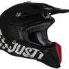 Motorradhelme Stahlgruber Just1 J18 Old School Off-road Helmet Schwarz