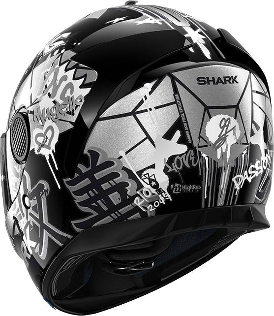 Stahlgruber SHARK SpartanReplica Lorenzo Catalunya GP 2018 Black/White/Glitter SHARK Spartan