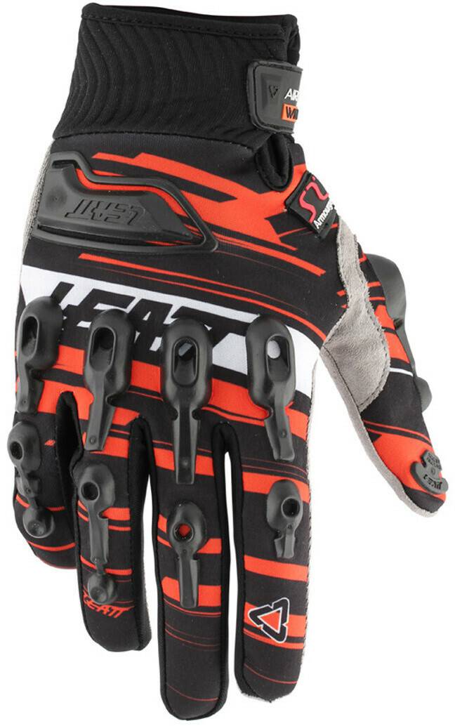 Stahlgruber Leatt AirFlex Wind Handschuhe schwarz/orange Motorradhandschuhe