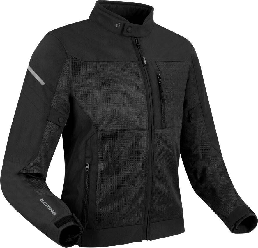 Motorradjacken Stahlgruber Bering Bering Ozone Textiljacke wasserdicht Schwarz